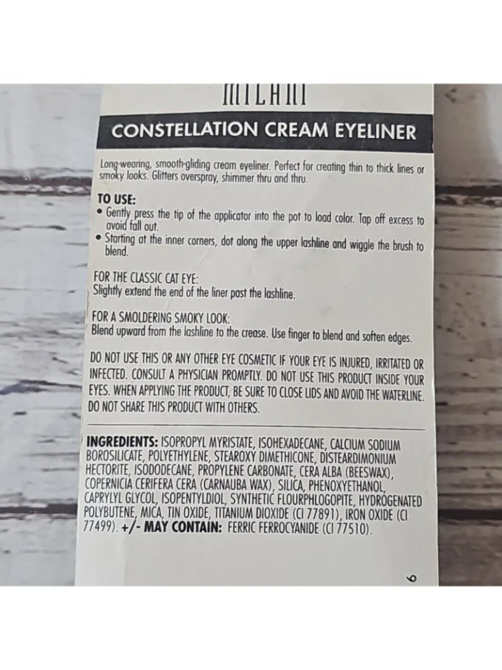 Milani Constellation Cream Eyeliner Galaxy 06 with Brush 0.14oz Limited New